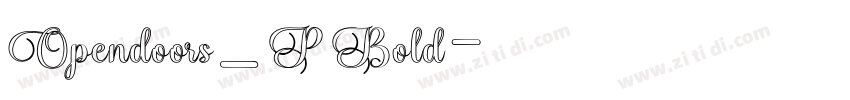 Opendoors_P Bold字体转换
